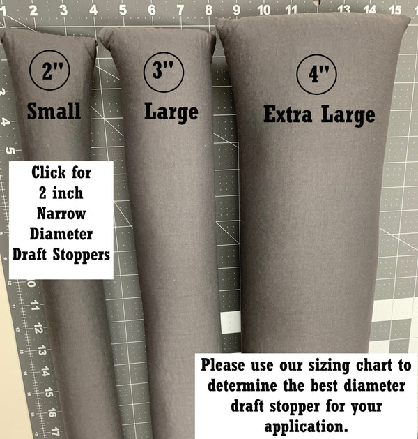 Window / Door Draft Stoppers - 2 inch Narrow Diameter