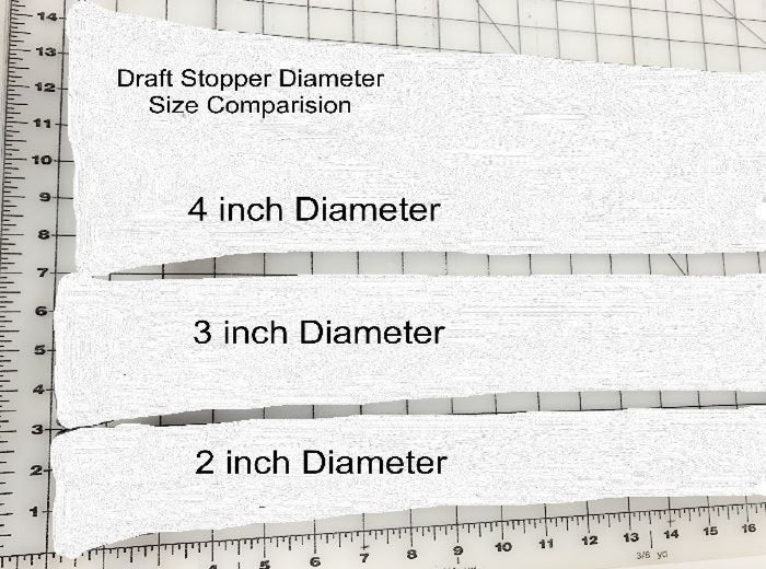 Draft Stopper 3 inch Large Diameter Sea Life Pick a Length