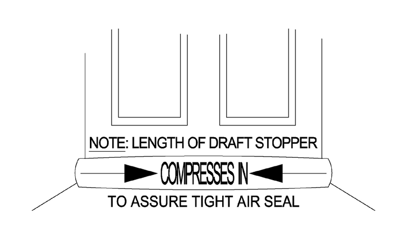 Draft Stopper 3 inch Large Diameter Smoke Pick a Length