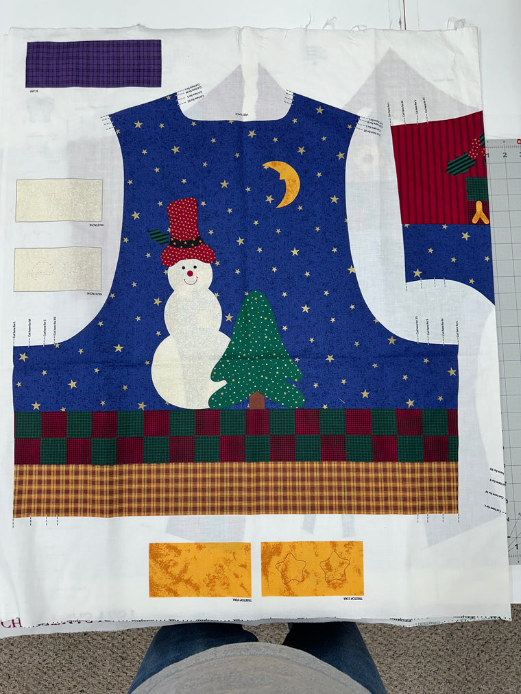 Christmas Vest Fabric Panel  by Dreamspinners for VIP / Cranston Print Works