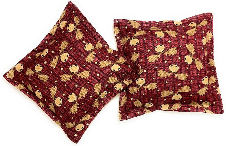 Pair of Moose & Stars Small Novelty Pillows