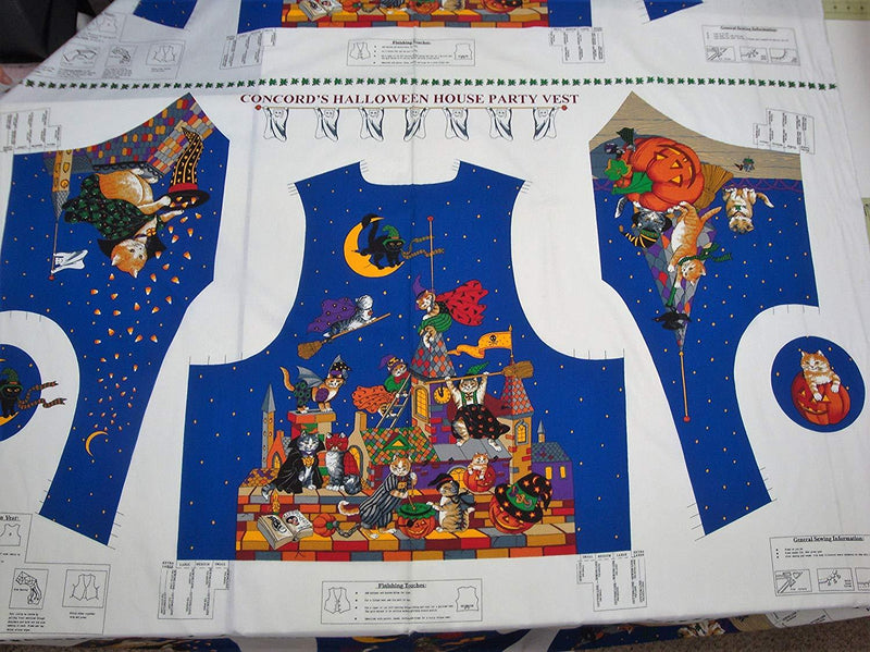 Halloween Fright Night Vest 100% Cotton Panel by Concord House